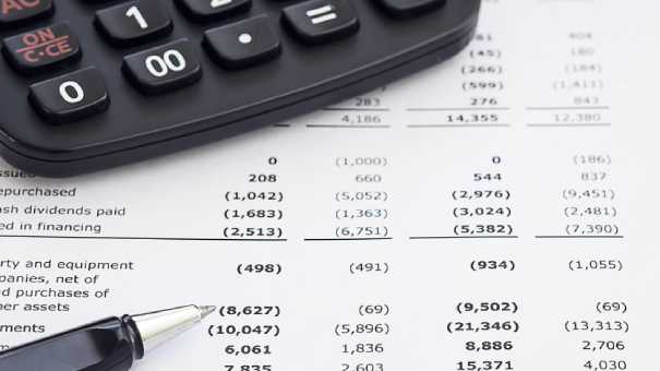 Calculator and financial statement